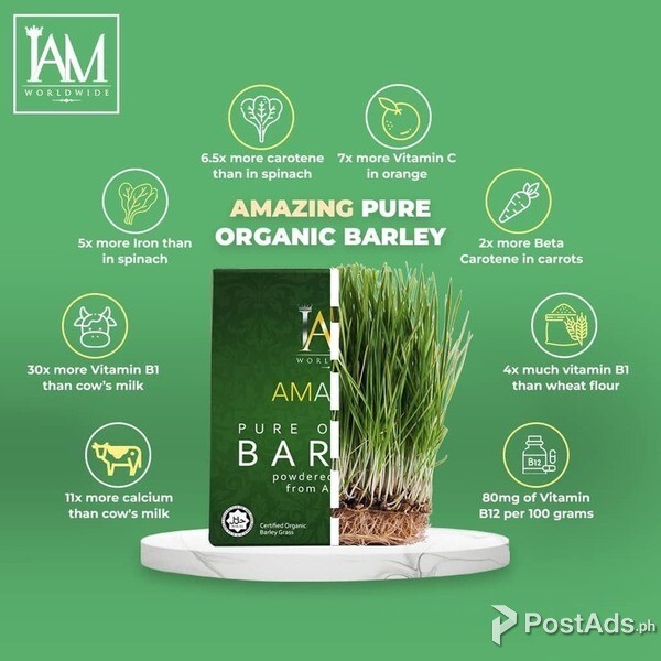 Amazing 100% Pure Organic Barley Grass