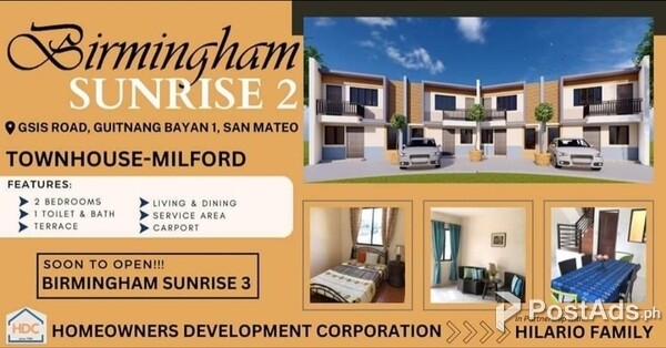 Discover Luxury Living in San Mateo Rizal: Birmingham Sunrise 2 