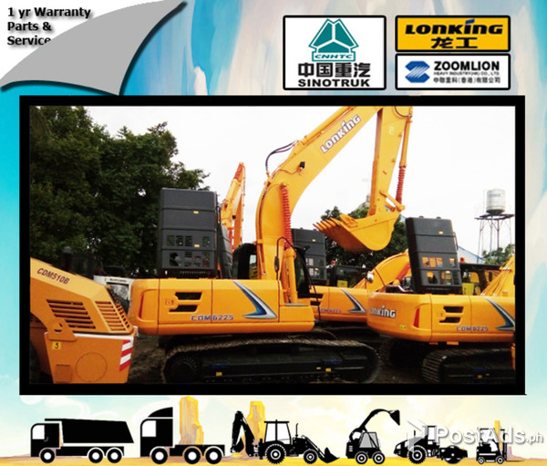 LONKING: CDM6225 Hydraulic Excavator   (1.1m3 Capacity)  