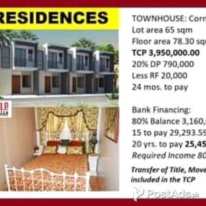 TOWNHOUSE FOR SALE (CORNER UNIT) | PostAds PH