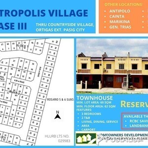 TOWNHOUSE FOR SALE-PASIG | PostAds PH