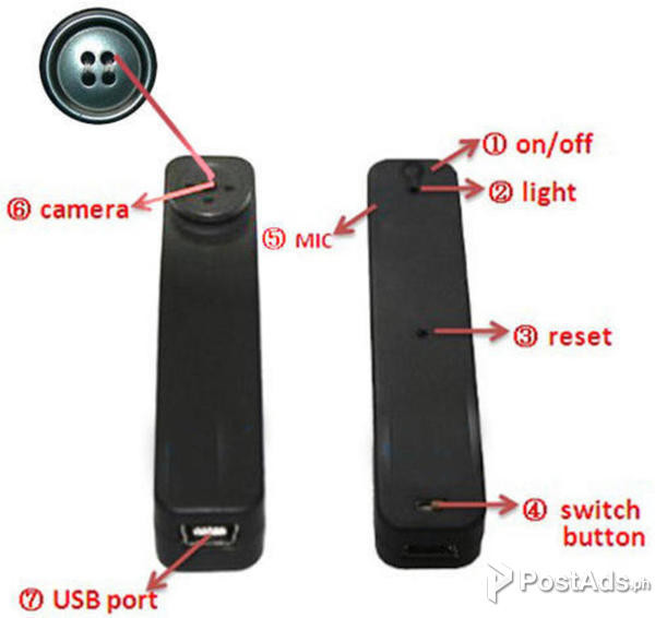 Shirt Button Spy Camera 32GB