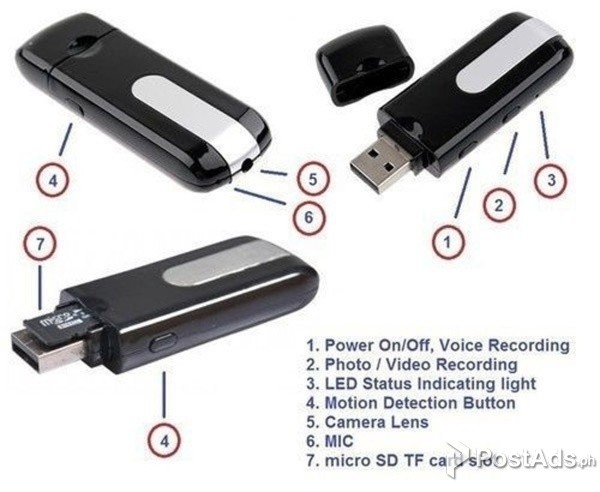 USB Spy Camera free 16GB memory