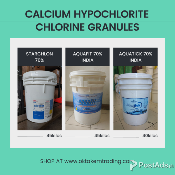 CHLORINE GRANULES 70% CALCIUM HYPOCHLORITE STARCHLON AQUAFIT AQUATICK