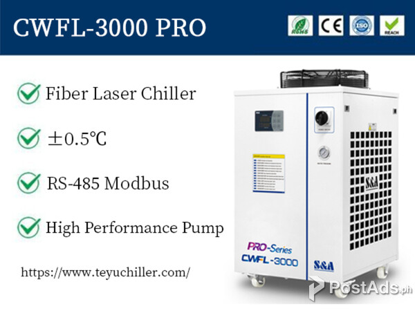 Industrial water chiller CWFL-3000 for 3KW fiber laser cutter & welder