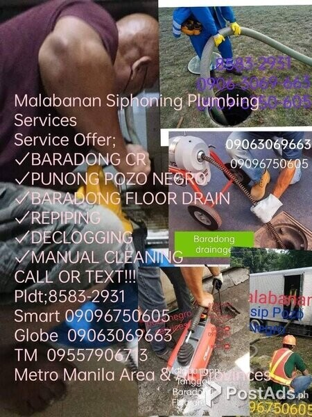 DAGUPAN ML MALABANAN PLUMBING SERVICES 09096750605