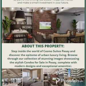 COSMO SUITES condo for sale | PostAds PH