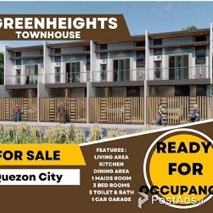 GREENHEIGHTS TOWNHOMES QUEZON CITY | PostAds PH