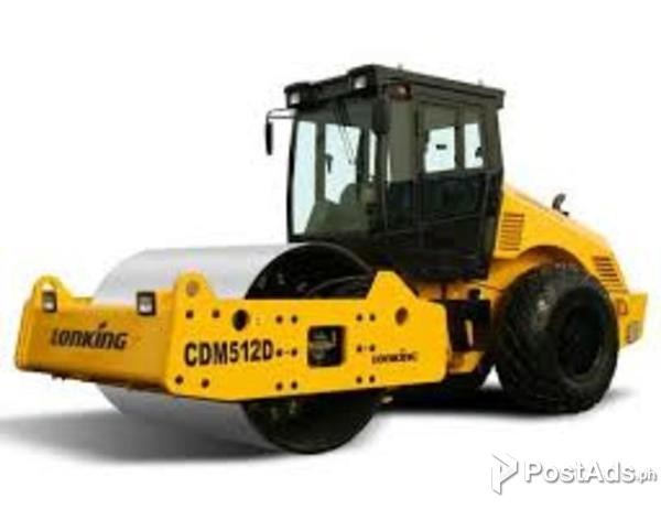 VIBRATORY ROAD ROLLER PIZON LONKING CDM512D 12 TONS