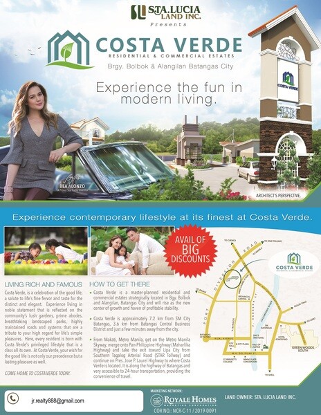 lot for sale in costa verde alangilan batangas - - 276sqm