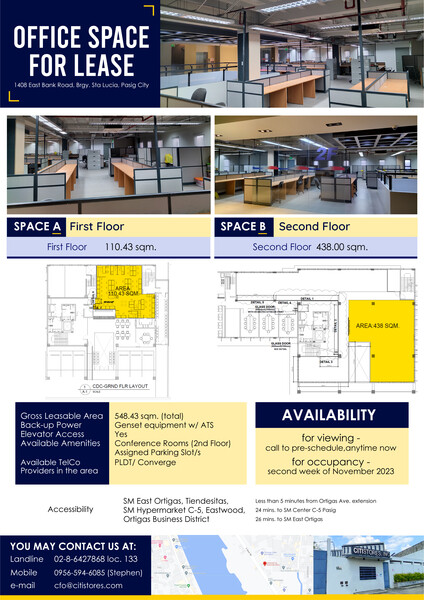 Office Space For Lease - Citistores Inc. | PostAds.ph