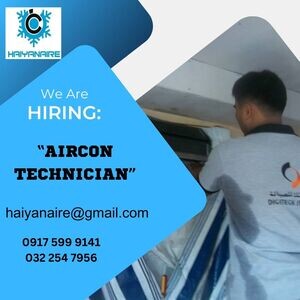 Haiyanaire Urgent Hiring Aircon Technician- Cebu Assign | PostAds PH