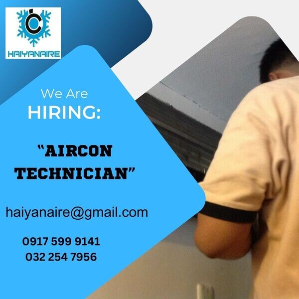 Cebu Haiyanaire Urgent Hiring Aircon Techcian