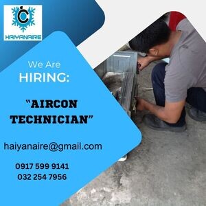 Cebu Haiyanaire Wanted Aircon Techcian | PostAds PH