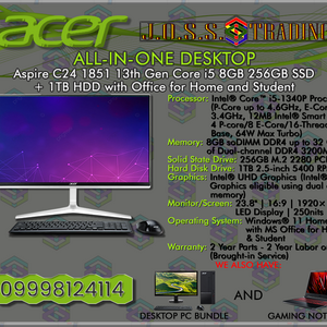 ACER ALL-IN-ONE-DESKTOP-PC | ASPIRE C24 1851 13TH GEN CORE I5 | PostAds PH