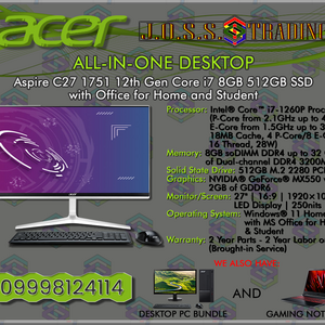 ACER ALL-IN-ONE-DESKTOP-PC | ASPIRE C27 1751 12TH GEN CORE I7 512 SSD | PostAds PH