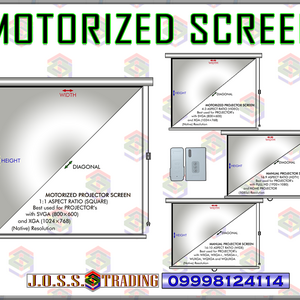 MOTORIZED SCREEN | PROJECTOR SCREEN WITH RF REMOTE CONTROL | PostAds PH