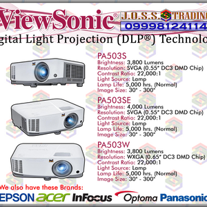 VIEWSONIC (DLP) PROJECTOR | PA503S/PA503SE/PA503W | PostAds PH