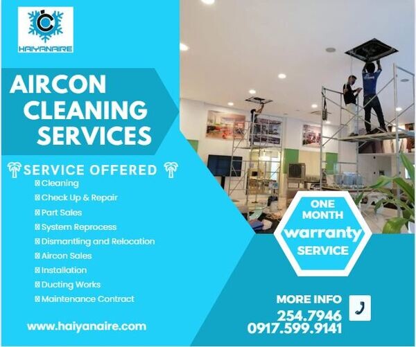HAIYANAIRE Aircon Cleaning and Repair Services in Ramos Cebu City 