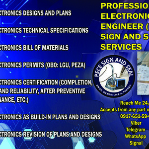 PROFESSIONAL ELECTRONICS ENGINEER (PECE) SIGN AND SEAL SERVICES | PostAds PH