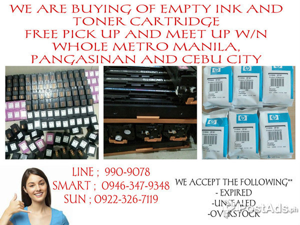 WE ARE BUYING OF EMPTY INK AND TONER CARTRIDGE
