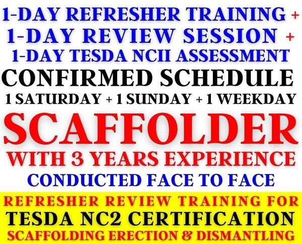NC2 Scaffold Erector Training Refresher Review TESDA NCII As sessment