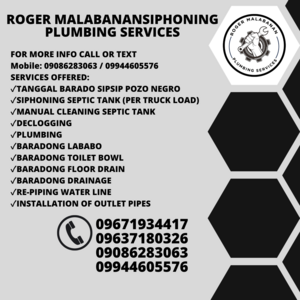 Malabanan Siphoning Plumbing Services Laguna 09671934417 | PostAds PH