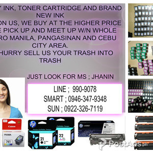 EMPTY INK BUYER _ TONER CARTRIDGE AND BRAND NEW INK | PostAds PH