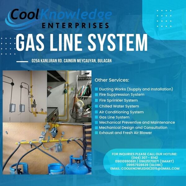 GAS LINE SYSTEM (MEYCAUAYAN, BULACAN) WE SUPPLY AND INSTALL