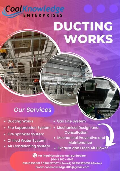 DUCTING WORKS - SUPPLY AND INSTALLATION (AVAILABLE NATIONWIDE)