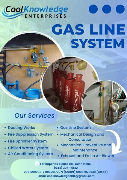 GAS LINE SYSTEM INSTALLATION + OTHER SERVICES 