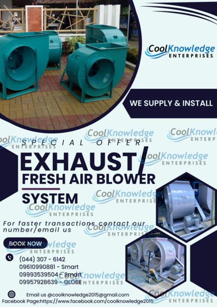 Exhaust / Fresh Air Blower System We Supply !! We Install !!