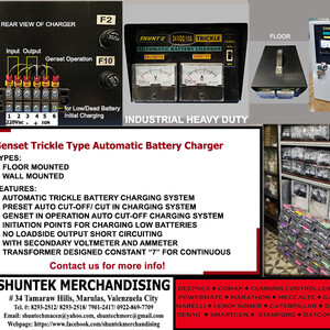GENSET AUTOMATIC BATTERY CHARGER, ATS, AVR, PARTS AND SERVICES | PostAds PH