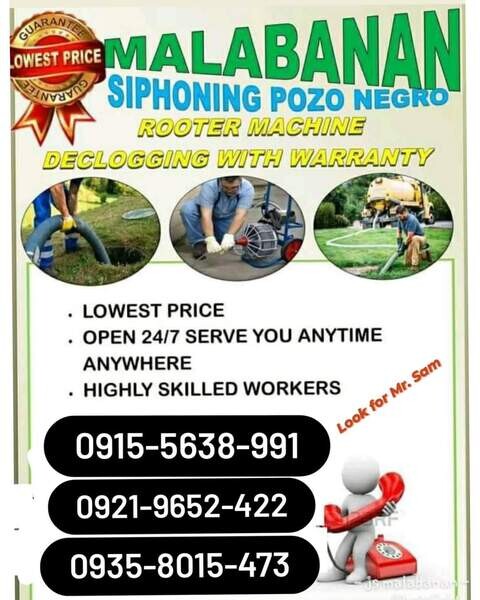 Malabanan Sip Sip Pozo Negro and Decloggwng Services- 09219652422