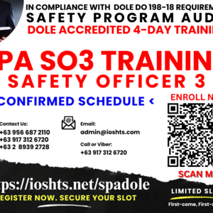 SPA Training SO3 Training DOLE Accredited Safety Officer 3 Training | PostAds PH