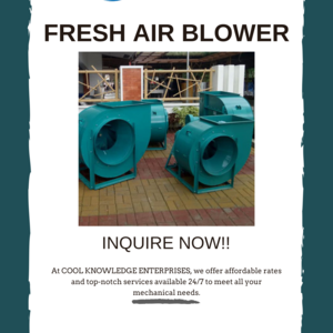 Fresh Air Blower And Other Services | PostAds PH