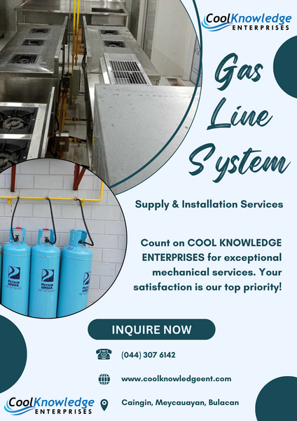 GAS LINE SYSTEM SUPPLY & INSTALLATION : MANILA