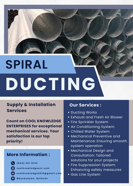 Spiral Ducting System / Supply and Installation Services - Meycauayan