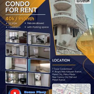 CONDO FOR RENT P. Burgos Makati City WITH PARKING | PostAds PH