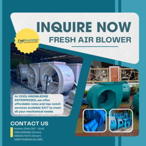 Complete Installation And Quality Supply Of Fresh Air Blower Systems | PostAds PH