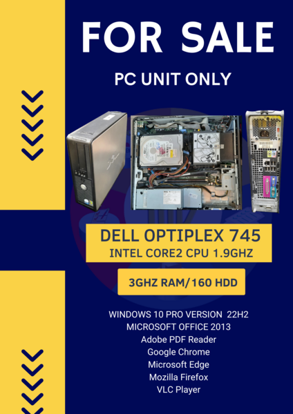 FOR SALE PC UNIT ONLY