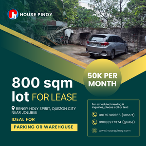 800 sqm Lot for Lease Brngy HolySpirit QC Near Jollibee | PostAds PH