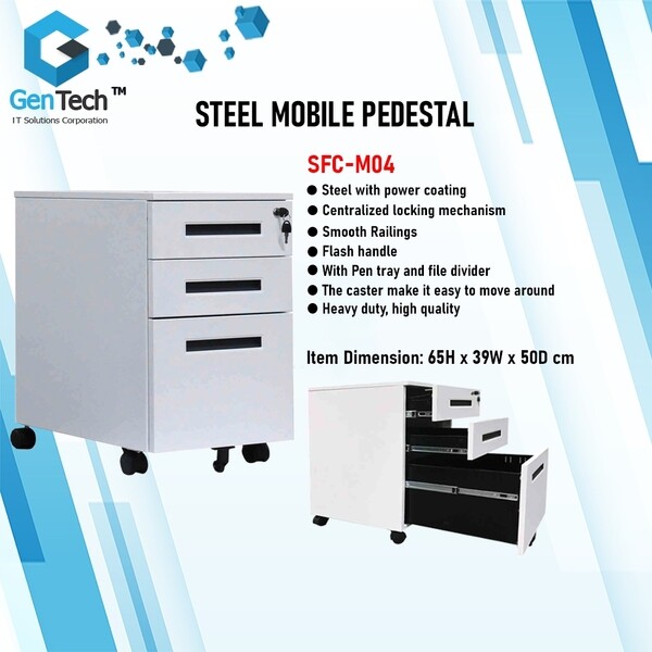 Steel Mobile Pedestal SFC-M04