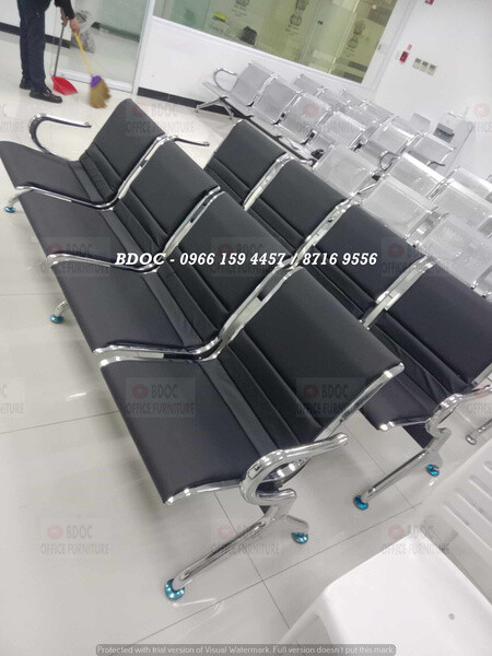 GANG CHAIR WITH CUSHION / WAITING CHAIR / OFFICE PARTITION FURNITURE