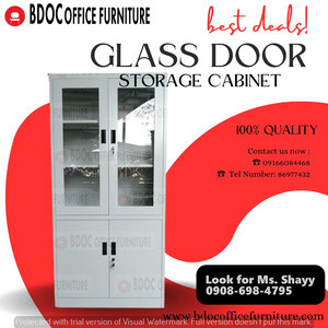 Glass Door Storage Cabinet / Office Partition / Office Furniture | PostAds PH