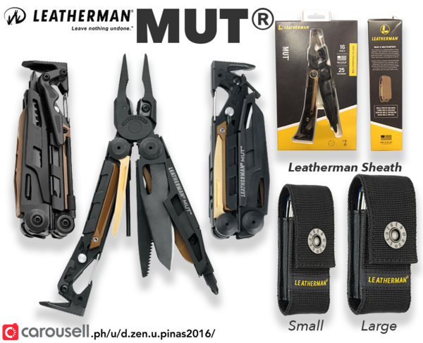 Leatherman MUT Black with XL Molle Sheath and Sheath (Black)