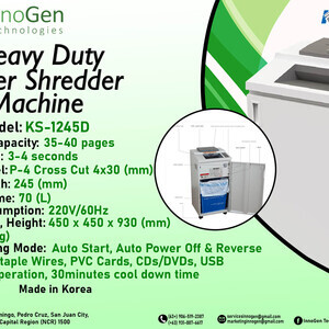 Heavy Duty Paper Shredder Machine | PostAds PH