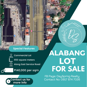 Highly Commercial Lot For Sale in Alabang, Muntinlupa | PostAds PH