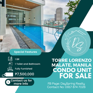 Condo Unit For Sale in Torre Lorenzo Malate Condominium 7.5M | PostAds PH