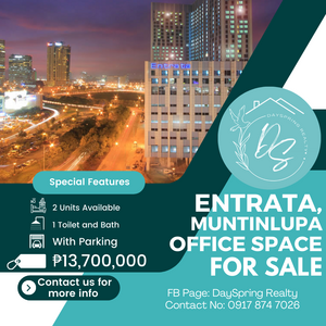 2 Office Space for Sale in Entrata Urban Complex, Alabang 13.7M | PostAds PH